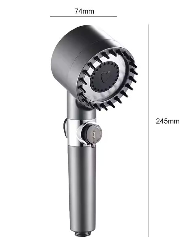FILDUO Filtered Shower Head — 4 Spray Modes, High Pressure